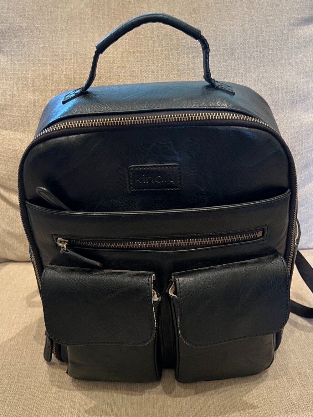 Kindly Photographers Camera Shoulder Back Pack Bag Vegan Leather Padded Janessa